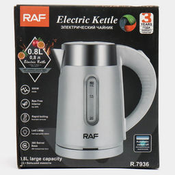 7936 Чайник электр. R-7936 (800Вт 0,8л пласт.кор БЕЛЫЙ/ЧЕРНЫЙ) RAF (х1) - АКЦИЯ - Mayer&boch фото 5