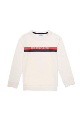 Кремовый базовый свитшот для мальчика Неожиданная скидка в корзине - U.s. polo assn фото 2