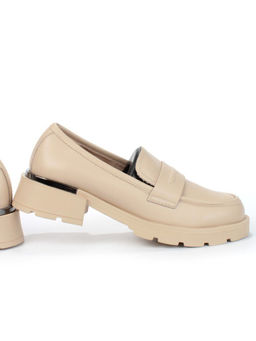 01-PDS132-3 DK. BEIGE Ботинки демисезонные женские (натуральная кожа)