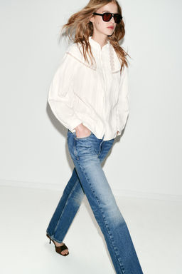 LACE AND PINTUCK SHIRT - Zara фото 11