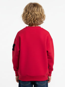 Толстовка для мальчика с шевроном 22-3270 красный - Mini maxi фото 4