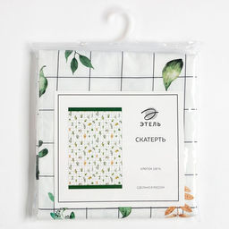 Скатерть «Этель» Flora 149×220 см, 100% хлопок, саржа 190 г/м²