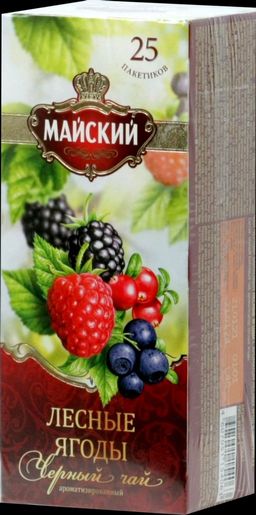 Майский. Черный (лесные ягоды) карт.упаковка, 25 пак.