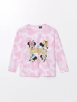 Bisiklet Yaka Minnie Mouse Bask?l? K?z ?ocuk Pijama ?st