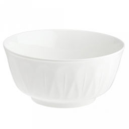 "Роса" Салатник фарфоровый 1700мл, д20,2см, h9,5см, рифленый борт, белый (Китай)