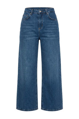 Mavi Az Esnek Y_ksek Bel Bilek Boy Culotte Jeans TWOAW27JE00103