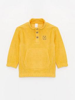 Dik Yaka Uzun Kollu Polar Erkek Bebek Sweatshirt - Waikiki фото 3