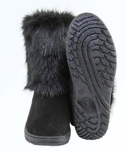 Сапоги Унты натуральная замша, натуральная овчина короткие с замком, пушистые,
