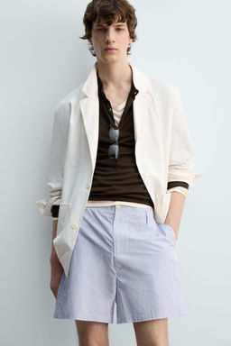 STRIPED BERMUDA SHORTS LIMITED EDITION - Zara фото 7