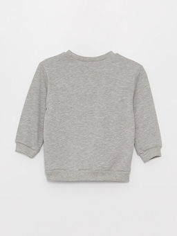 Bisiklet Yaka Uzun Kollu Bask?l? Erkek Bebek Sweatshirt - Waikiki фото 3