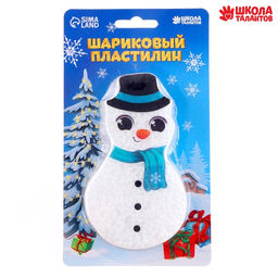 Шариковый пластилин крупнозернистый Снеговик, 6.3 г