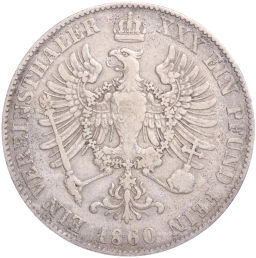 1 союзный талер 1860 года Пруссия