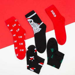 Носки мужские новогодние KAFTAN Четкого нового года, набор 5 пар, размер 41-44 (27-29 см) фото 2