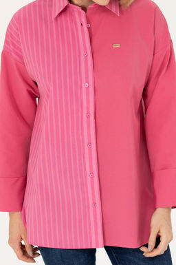 U. S. Polo Assn Женская розовая рубашка с длинным рукавом - U.s. polo assn фото 6