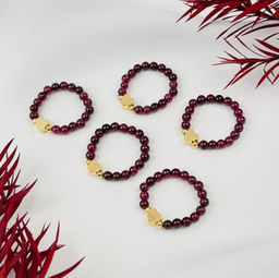 Кольцо на резинке из Граната 15 р.