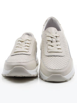 03-C207-2A LT. BEIGE Полуботинки летние женские (натуральная кожа)
