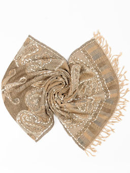 Палантин с вышивкой (шерсть вареная) в ассортименте № Тк906/72