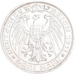 Монета 3 марки 1911 года Германия (Пруссия) Бреславский университет