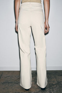 JEANS ZW COLLECTION WIDE LEG TIRO ALTO / Crudo - Zara фото 4