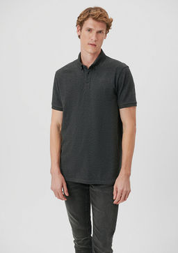 Siyah Polo Tisort - Mavi фото 18