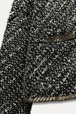 SEQUINNED BEADED CARDIGAN - Zara фото 6