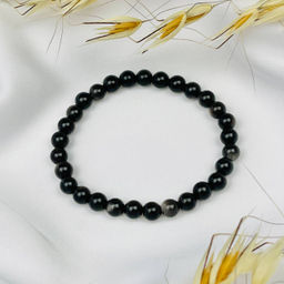 Браслет из серебристого Обсидиана 16 см