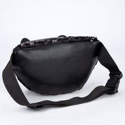 Сумка детская поясная Black cat с пайетками на молнии, цвет чёрный - NAZAMOK KIDS фото 5