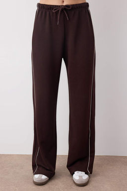 Kahverengi Wide Leg/Genis Kesim Biye Detayl? Orme Esofman Alt? TWOAW26EA00012 - Trendyolmilla фото 3