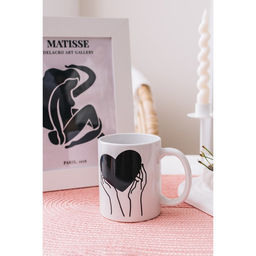 Кружка - хамелеон Доляна Warm up, 350 мл, керамика, белая