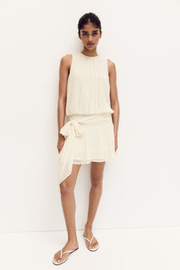 Vestido de gasa con lazada - H&m фото 3