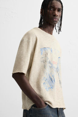 CONTRAST PRINT KNIT T-SHIRT - Zara фото 6