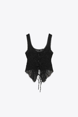 GATHERED TIE TOP - Zara фото 8