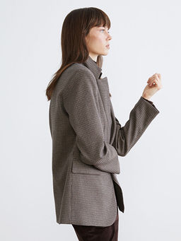 Ekose Kad?n Blazer Ceket