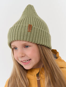 Шапка свечка из смесовой шерсти однослойная Шалфей - Bungly фото 3