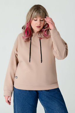 Арт. 15116 Худи женское с капюшоном 46-54 (5 шт) Цвет:бежевый