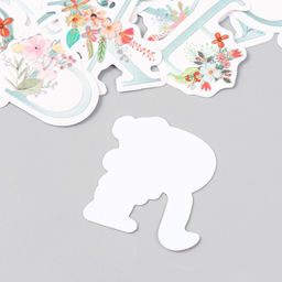 Наклейки для творчества Цветочный алфавит, тиснение серебро, набор 33 шт., 9?7?0.8 см