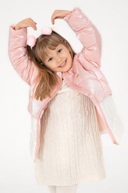 Пальто лососевого цвета для девочки Неожиданная скидка в корзине