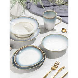 Тарелка для пасты Magistro Пэвэти, 800 мл, d=19.5 см, фарфор, голубая  фото 7