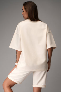 Женский костюм оверсайз из футера двухнитки Happyfox