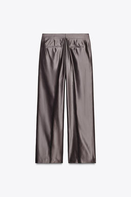 SATIN STRAIGHT-LEG TROUSERS - Zara фото 15