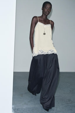 ZW COLLECTION PINSTRIPED DARTED TROUSERS