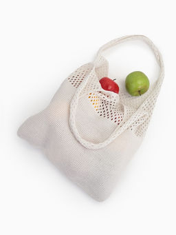 Сумка пляжная, плетёная, клетка 0.5 см, белая