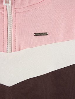 Джемпер полузамок для девочки UD 7004 роз/кофе - Mini maxi фото 8