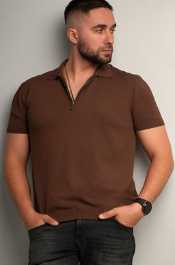 Мужская футболка-поло из вязаного трикотажа Happyfox