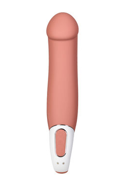 Нереалистичный вибратор Satisfyer Vibes Master, силикон, бежевый, 23,5 см.  фото 2