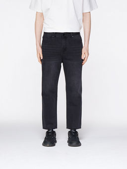 Всесезонные укороченные чёрные джинсы tappered - 0not1 фото 3