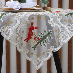 Скатерть Этель Сказочная с вышивкой, 85 х 85 5 см, п/э  фото 4