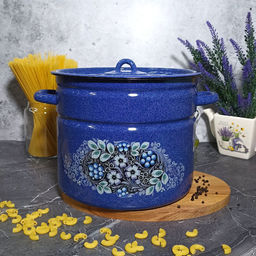 Кастрюля 9,0л 1с200/с син. с зерн. Голубика