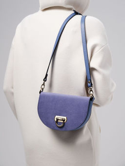 Сумка замшевая на плечо Azaro 31032 сиреневый закат