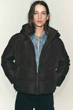 WATER AND WIND PROTECTION SHORT PUFFER ANORAK - Zara фото 5